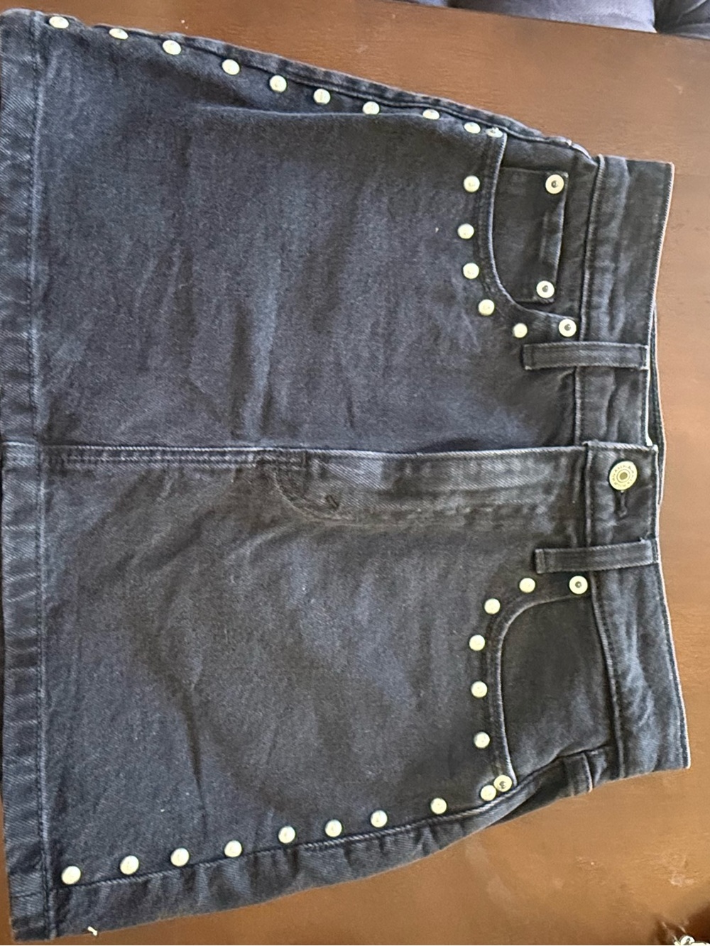 Abercrombie & Fitch Black Studded Mini Skirt